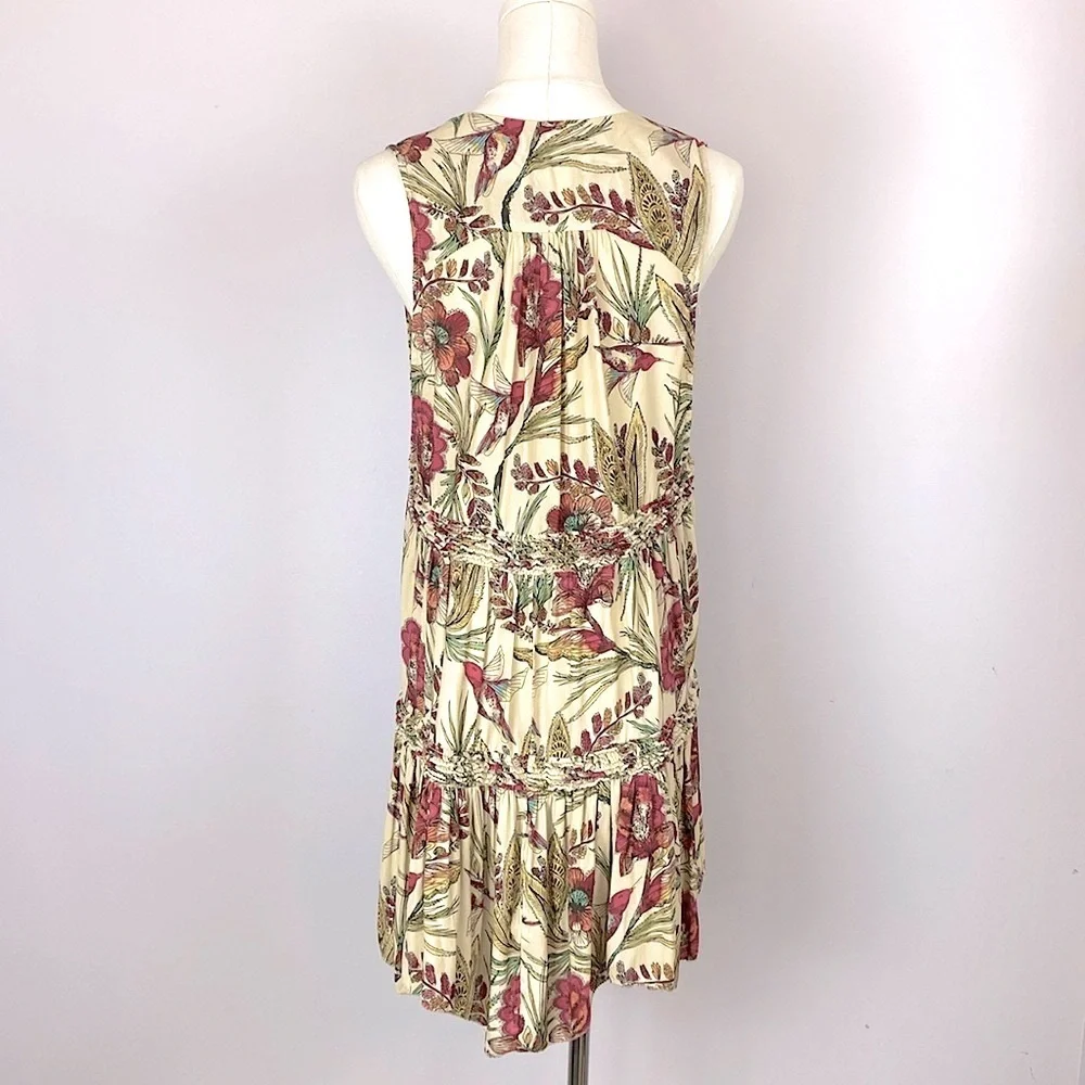 Free People Haze Tank Top with Hummingbirds size small